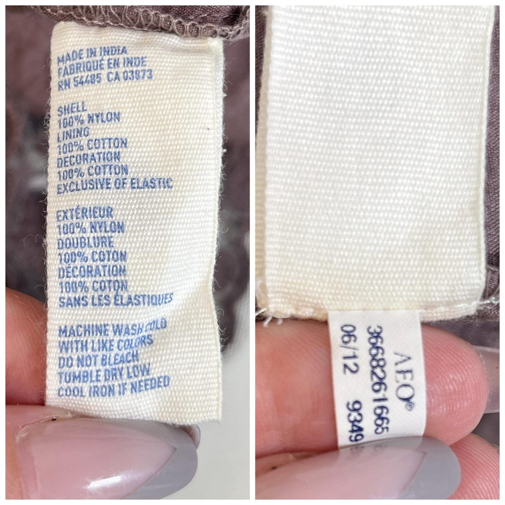 American Eagle Outfitters Dress XL Lace Smocking Eyelet Boho Coastal Cowgirl - Picture 7 of 15
